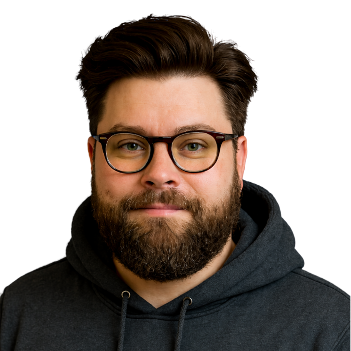 Black-and-white headshot of Matt Nigh